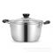 1pcs Stainless Steel pot 1.5L-4L Double Bottom Soup Pot Nonmagnetic Cooking Multi-purpose Cookware Non-stick Pan general use