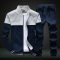 2020 New Men Sets Fashion Sporting Suit Brand Patchwork Zipper Sweatshirt Sweatpants Mens Clothing 2 Pieces Sets Slim Tracksuit