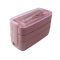 900ml 3 Layers Lunch Box Bento Food Container Eco-Friendly Wheat Straw Material Microwavable Dinnerware Lunchbox 2020 New Vip