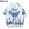 Dark Icon Flame Butterfly Street Fashion T-shirt Men 2020 Summer Crew Neck Men’s Tshirt Hip Hop Tee Shirts