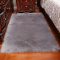 Long Hair Solid Carpet Living Room Deco Artificial Skin Rectangle Fluffy Mat Pad Anti-Slip Chair Sofa Cover Plain Area Rugs