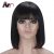NY Hair Straight Bob Wig Peruvian Remy Hair Mid-Length Human Hair Wigs For Women Natural Color Full Machine Made Wigs With Bang