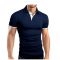 Summer short Sleeve Polo Shirt men Turn-over Collar fashion casual Slim Breathable Solid Color Business men’s polo shirt