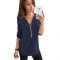 Zipper Short Sleeve Women Shirts Sexy V Neck Solid Womens Tops And Blouses Casual Tee Shirts Tops Female Clothes Plus Size 5XL